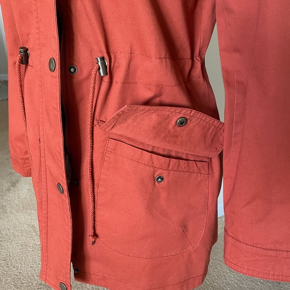 Forever 21 Drawstring Waist Hooded Coat. - Picture 11 of 12